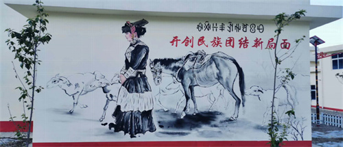 彝族文化彩绘展示
