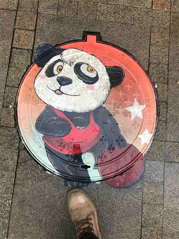 井盖类彩绘展示